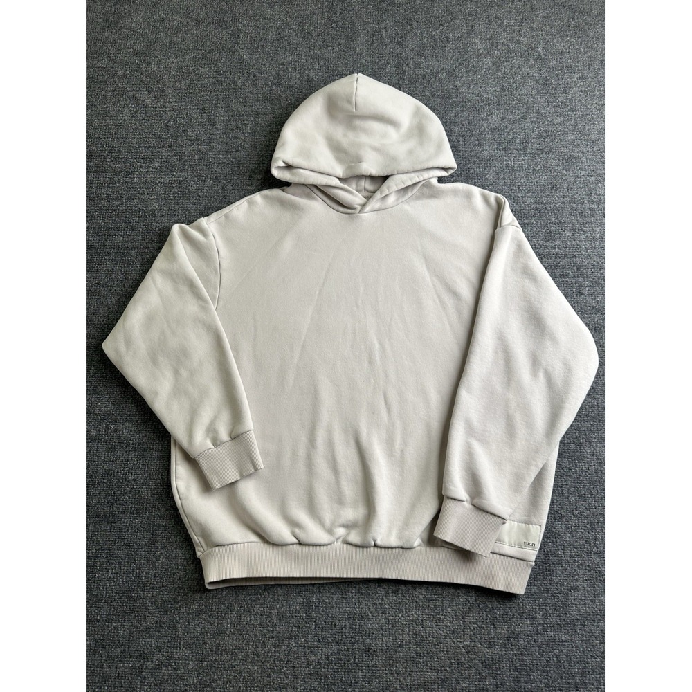 Womens Hoodie Vuori Restore Oversized Beige Fleece Pullover, Size L